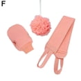 thumbnail image 4 of UOYOTT Three-set Bath Towel Bath Towel Strong Mud Rub Gloves Household Double-sided Back Rub Back R7p3, 4 of 5