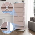 thumbnail image 4 of Crestlive Products 6 Drawers Dresser Vertical Fabric Storage Tower Chest, Pink, 4 of 8