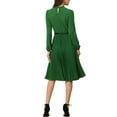 thumbnail image 3 of INSPIRE CHIC Women's Work Shirt Dress Long Sleeve Pleated Midi Dresses, 3 of 5