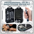 thumbnail image 2 of Precision Screwdriver Set 115 in 1 Multifunctional Repair Tool Kit Magnetic Bits for Smartphone Laptop Tablet and Electronic Device Maintenance, 2 of 6