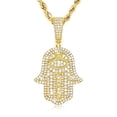 thumbnail image 1 of Collar TRIPOD JEWELRY Baño de Oro 18K Mano de Hamsa 56 cm, 1 of 6