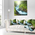 thumbnail image 3 of Designart Wonderful Creek in Green Forest - Landscape Printed Throw Pillow - 18x18, 3 of 5
