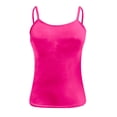 thumbnail image 4 of KHONTS Non Padded Shelf Bra Camisole Tops for Women Adjustable Spaghetti Strap Tank Top Summer Cami Shirt Red XXXXXL, 4 of 5