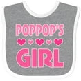 thumbnail image 3 of Inktastic Poppop Girl Granddaughter Girls Baby Bib, 3 of 4