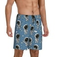 thumbnail image 2 of Kdxio Astronaut Print Mens Sleep Shorts Bottoms Soft Comfy Pajama Wear Pants with Drawstring Pockets, 2 of 7