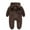 Coffee, variant on Qingpeng Newborn Girl Boy Rompers Plush Bear Ear Hooded Jumpsuit Winter Fleece Warm Snowsuit Onesies Long Sleeve Zipper Winter Coat Outfits for Kids Size 0-24M