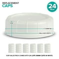 thumbnail image 2 of Replacement Caps for Stock Your Home Milk Bottles (24 Pack) - 48mm Twist-On Caps for Glass Milk Bottles - Tamper Resistant Lids - Plastic Leak Proof Lid - Crack Resistant Bottle Cap Refills in White, 2 of 7