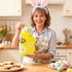 thumbnail image 5 of Bolsa de regalo para dulces de Pascua | Bolsa de tela no tejida con forma de huevo | Bordes reforzados y duraderos | Asa cómoda para niños y adultos | Organizador multiusos para guardar refrigerios, 5 of 6