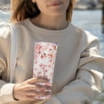 thumbnail image 5 of Cherry Blossom Tumbler 20 oz Travel Coffee Mug Cherry Skinny Tumblers with Lid and Straw Stainless Steel Insulated Coffee Cups Cherry Lovers Gifts for Women Girls, 5 of 6