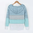 thumbnail image 5 of IROINID Liquidation Hauts Grande Taille pour Femmes, Chandail Imprimé de Noël, Col Rond, Manches Longues, Boutons, Blouse, Bleu Ciel, 5 of 5