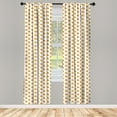 thumbnail image 2 of Ambesonne Holiday Curtains, Halloween Pumpkin Artwork, Pair of 28"x95", White Marigold, 2 of 4