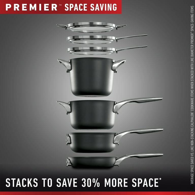 Calphalon Premier Space-Saving Hard-Anodized Non-stick 1.5 Qt Saucepan &  Lid — Bedeyea