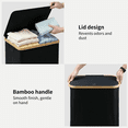 thumbnail image 3 of Sortora Laundry Hamper with Lid, 110L Large Laundry Basket with Removable Bag, Collapsible Tall Laundry Bin, Dirty Clothes Hamper for Laundry Room, Bathroom, Bedroom, Dorm, Black, 3 of 6
