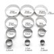 thumbnail image 1 of 12pcs/lot Stainless Steel Round Cookie Cutters Slicer Metal Fondant Cake Mold Sugar Paste Cake Decorating Tools, 1 of 4