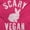 Heliconia, variant on Scary Vegan Bunny Rabbit Vegetarian Womens Slim Fit Graphic Tee Brisco Brands S