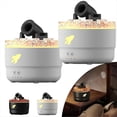 thumbnail image 4 of Volcanic Tower Humidifier Humidifier Silent Dehumidifier Color LED Light Home Office Dehumidifier US Plug White,1 x Aromatherapy humidifier,White, 4 of 6