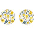 thumbnail image 2 of SPEKSEE Yellow Small Flowers Print Ceramic Car Interior Coasters 2 Pack, Anti Slip 2.56 Inch Absorbent Cup Mat Interior Accessories Fit for Most Cars, 2 of 7