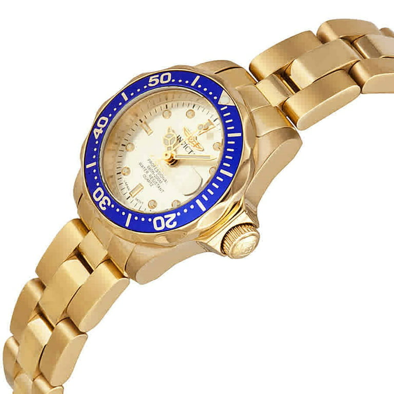 Women's Pro Diver Gold Dial 18K Tone Stainless Steel Watch 14126 - Walmart.com