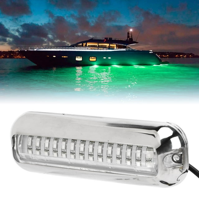 Light sous-marin LED LED 42LED SUPER BRIGHT 1500LM IP68 TRANSOM MARINE POUR PONTON RV CARAVAN AVEC COUVERTURE D'EACHEUR SOBLE PC 2PCS
