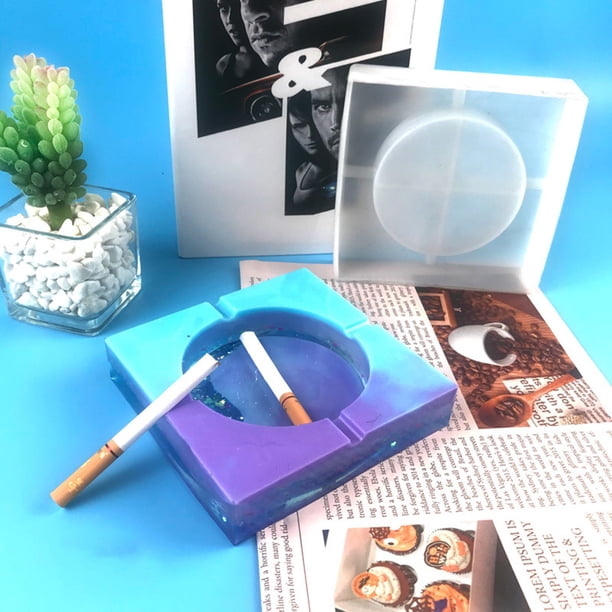 Techinal Storage Box Epoxy Resin Mold Ashtray Cigarette Case Silicone Mould  DIY Crafts Jewelry Organizer Casting Tool