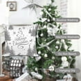 thumbnail image 4 of Christmas Pillow Covers 18x18 Set of 4 Farmhouse Christmas Decorations Happy Holidays Holly Jolly Snowflake Merry Christmas Decor Pillow Cover Cushion Case for Couch Sofa(Grey), 4 of 6