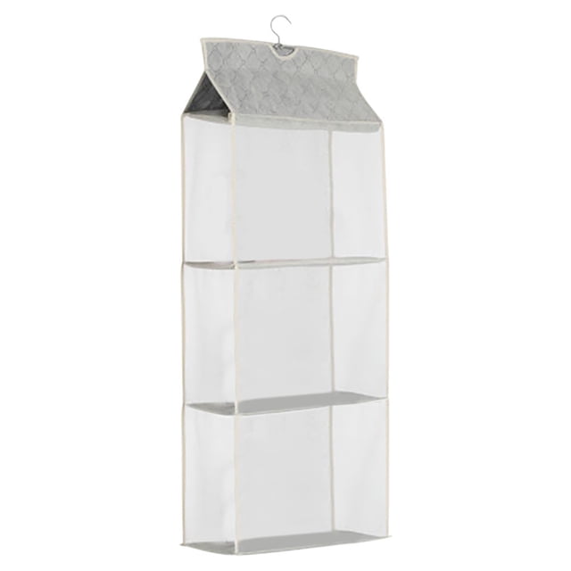 Matsuzay Organizador colgante de bolso, organizador de armario colgante, bolsa colgante de almacenamiento, organizador de bolso para armario Almacenamiento y organización del hogar Beige 3 capas Matsuzay HA001605-05