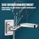 thumbnail image 5 of KDJ 360° Adjustable Shower Head Holder Wall Mount Bracket Stand for General Compatibility Waterproof ABS Bathroom Accessory for Multi-Level Positioning Silver, 5 of 10
