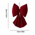 thumbnail image 3 of AuroraX Large Decorations Velvet Christmas Ornaments , Red Big-Bow 12/18 Inch Ornaments , Christmas Tree Wall Wedding Hanging Decor, 3 of 6