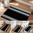 thumbnail image 6 of 2x3 Door Mat Rug, Black Striped Non-Skid Rubber Backing Large Rectangle Rugs - Living Room Bedroom Home Office, Farmhouse Black White Stripes Indoor Floor Mat Carpets Washable Rug, 6 of 9