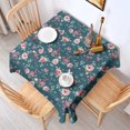 thumbnail image 2 of Pioneer Flower Floral Print Pattern Square Tablecloth,Waterproof Square Table Cover,Wipeable Spillproof Washable Table Cover for Home Kitchen Party Decor 60"x60"(152x152cm), 2 of 6