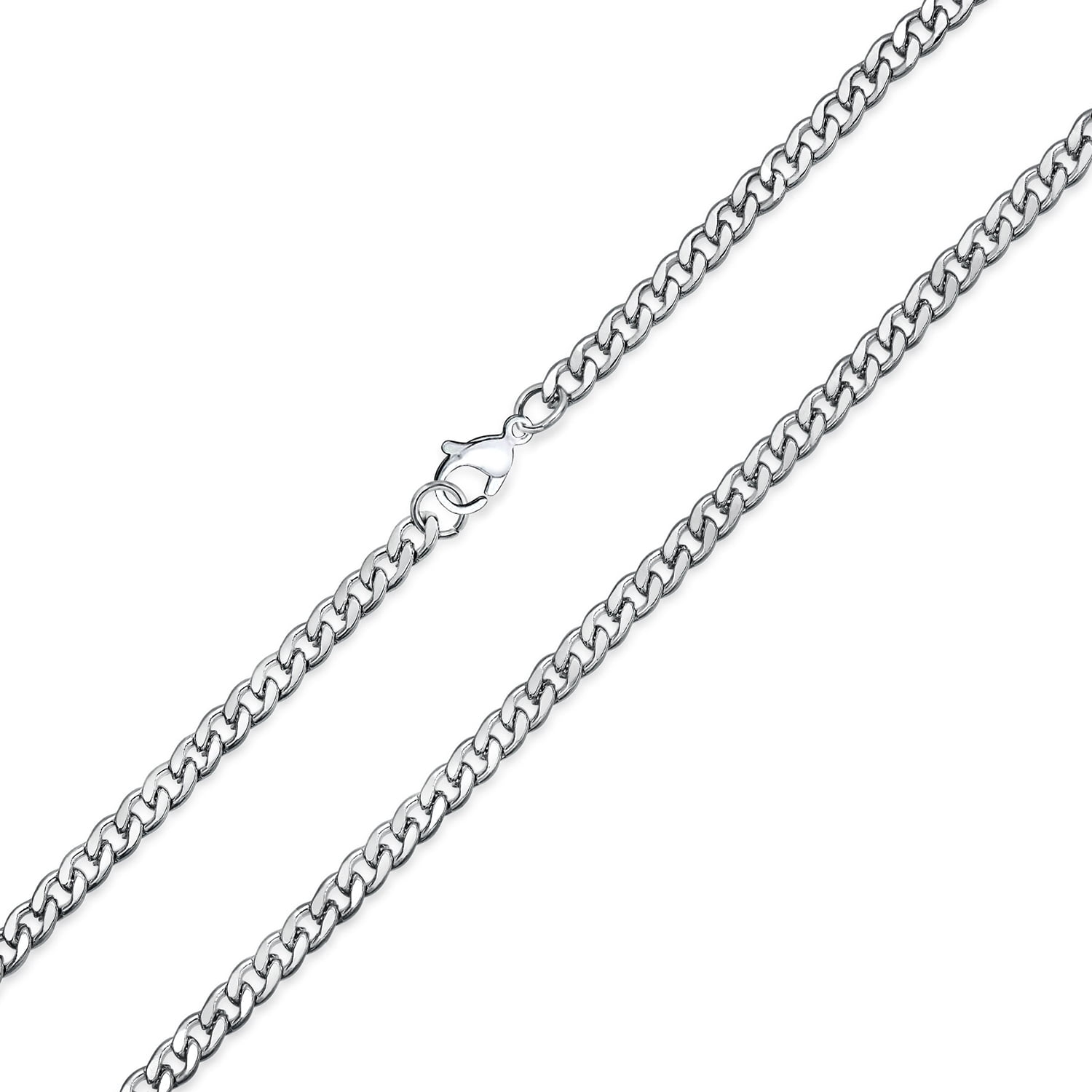 Stainless Steel Bike Chain Link Necklace | PlayHardLookDope 24 inch / Silver / 4mm