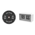 thumbnail image 1 of Reloj de Gimnasio Pared Barbell Relojería Auto Flip Números Diseño Sencillo Adecuado para Gimnasio Oficina Hogar Dormitorio Cocina 17.7cmx10c, 1 of 8