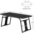 thumbnail image 7 of Finmind Modern Dining Table for 4-6, 63-Inch Black Kitchen Table with Metal Legs, 7 of 7