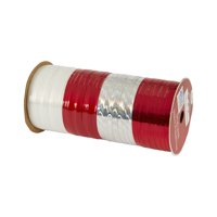 Holiday Time 4 Red, White, Silver Curling Ribbon Rolls, 150'