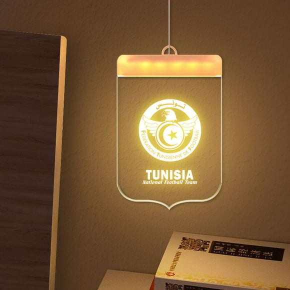(1 set) 2022 Qatar World Cup pendant, small night light souvenir around the mascot (Tunisia)