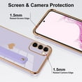 thumbnail image 3 of for Samsung Galaxy S23 5G Case Purple Love Hearts Design for Women Girl Men, Luxury Plating with Strap Stand Full Camera Lens Protection Bumper for Galaxy S23 5G, 3 of 6