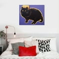 thumbnail image 4 of JRXY  Black Cat Canvas Wall Art Funny Toast Cat Poster Cat Doing Bread Wall Decor Home Kitchen Dining Room  Picture 3, 4 of 4