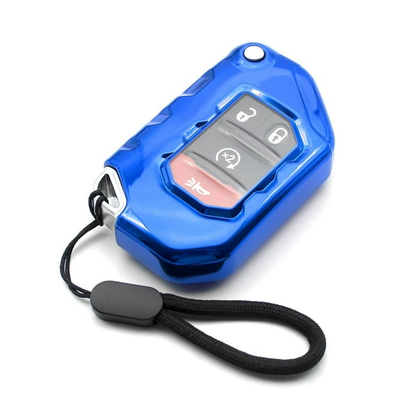 Compatible with Jeep Wrangler JL JLU Rubicon Wagoneer Gladiator JT Sahara JLU Pink TPU Flip Key Fob Cover Case Remote Holder Skin Protector Sleeve Accessories Keychain