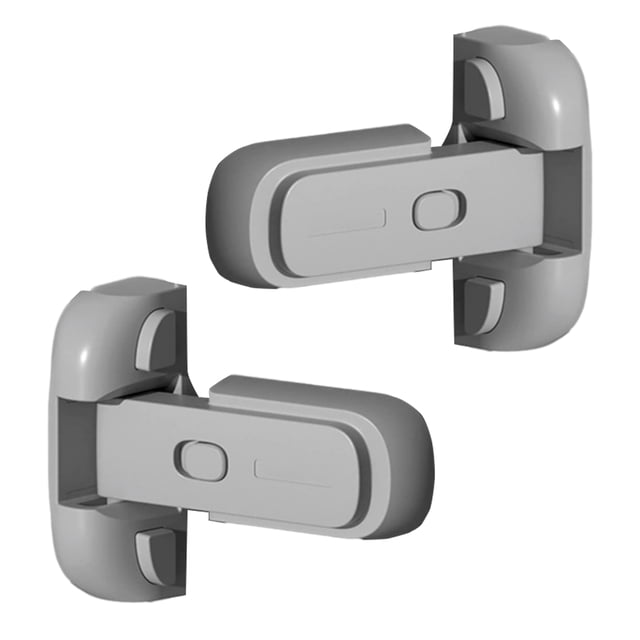 kurtrusly 2pcs Plastic Strong Viscosity Refrigerator Door Lock Ensures Security And Safety Safe And Convenient Gray+2pcs