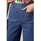 thumbnail image 5 of Vaqueros cortos Allimy para mujer, estilo capri de pierna ancha, color azul marino, talla 8, 5 of 6