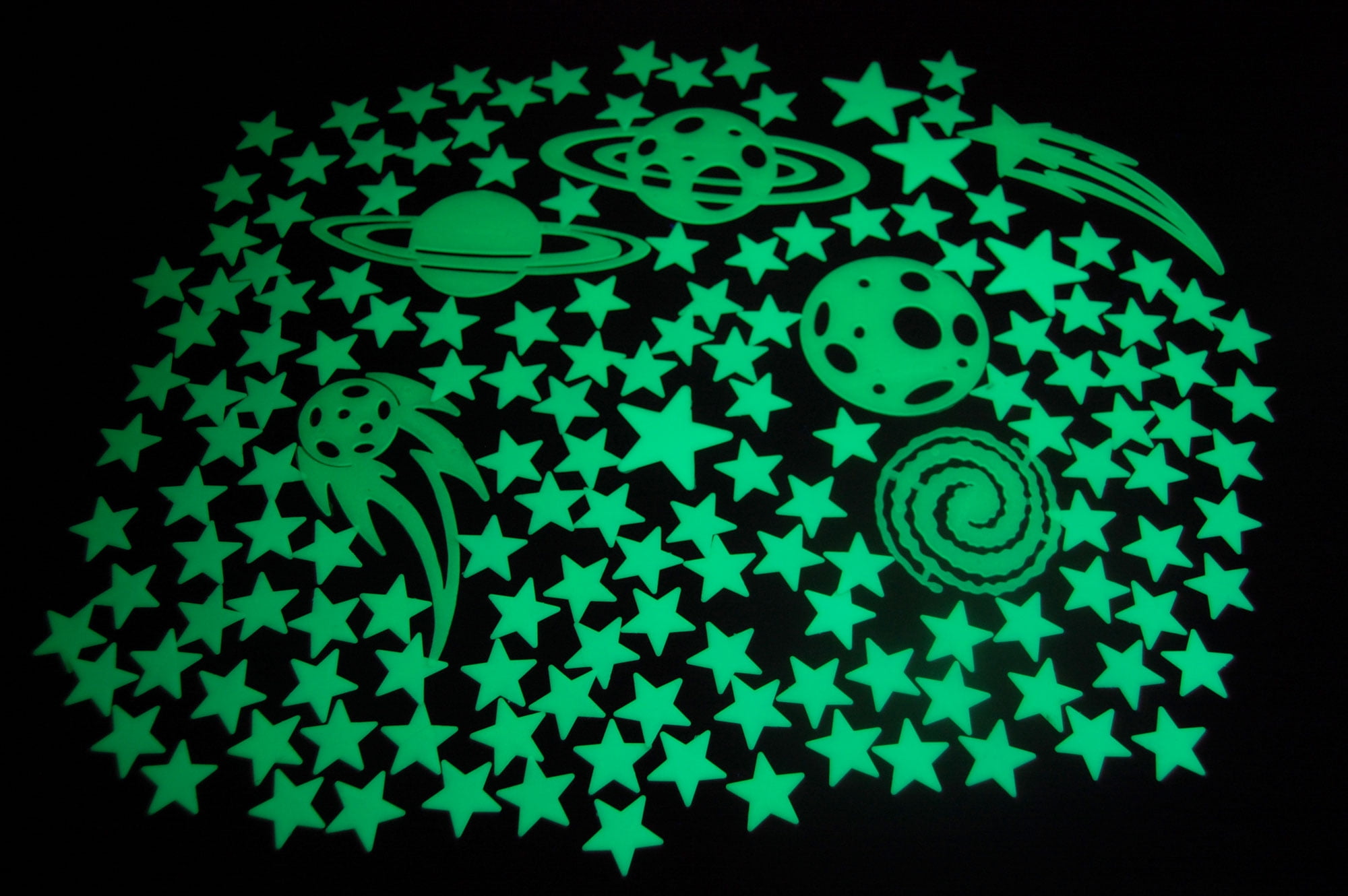 DirectGlow 150+ Glow in the Dark Stars Super Glowing Galaxy Set Wall
