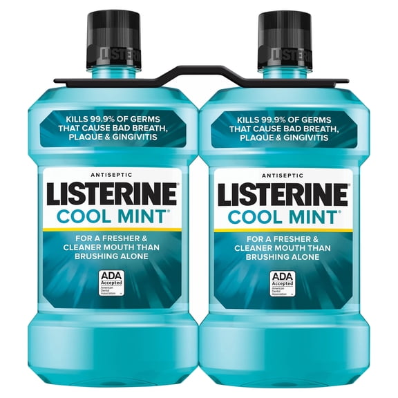 Listerine Cool Mint Antiseptic Mouthwash 2 Pack. 1.5 L