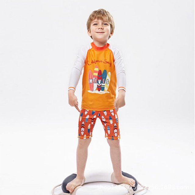 Traje de baño para niños Traje de buceo con protección solar de manga larga para bebés Traje de baño de aguas termales cálido de secado rápido para niños