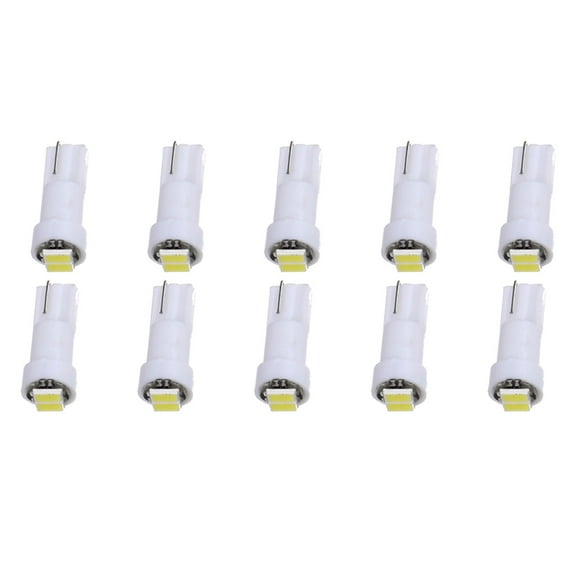 cciyu 10Pack T5 74 LED Bulbs Instrument Gauge Cluster Indicator 286 306 307 308 406 2-2835-SMD White LED Lights