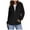 Black, variant on Ribbed Zip Up Hoodies for Women 2025 Fall Winter Long Sleeve Plain Hooded Sweatshirt with Pockets Jacket Coat