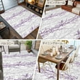 thumbnail image 6 of 6x9 Area Rugs, Purple Grey Branch Non-Skid Rubber Backing Large Rectangle Rugs - Living Room Bedroom Home Office, Spring Summer Pastoral Botanical Indoor Floor Mat Carpets Washable Rug, 6 of 9