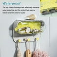 thumbnail image 2 of VONKY Waterproof Wall Hanging Shower Box Jewelry Earrings Storage Rack Holder Hooks Cosmetic Non-marking Sticker Bathroom No.02, 2 of 6