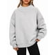 thumbnail image 3 of Sudaderas de Gran Tamaño para Mujer, Jersey de Cuello Alto, Sudaderas con Capucha de Larga, Tops, Conjuntos de Moda de Otoño, Ropa. Gris M, 3 of 8