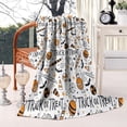 thumbnail image 2 of Trick or Treat Halloween Pattern Blanket,Comfortable Soft Lamb Wool Throw Blanket,All Season,Warm Lightweight Blankets for Sofa Bed Couch Living Room Chair,40"x50", 2 of 4