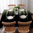 thumbnail image 3 of Sage Green Black Ombre Table Cloth Waterproof Tablecloths, Modern Abstract Striped Gradient Tablecloth Dining Table Cover for Kitchen Party Tabletop Outdoor, Rectangle Tablecloth 52x70 Inch, 3 of 9